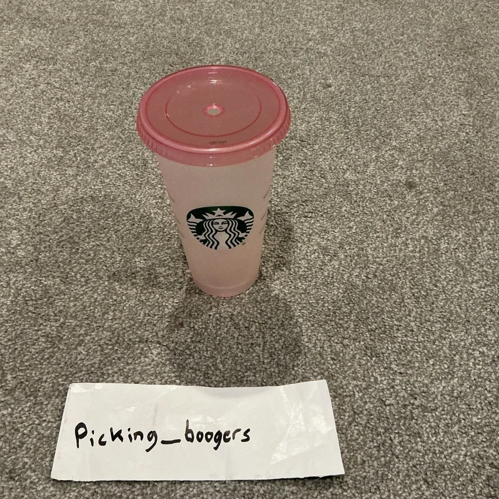 Starbucks Reusable Cold‎ Cups With One Lid, Lot Of 9! 24oz